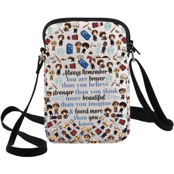 Doctor Who Police Box Crossbody Bag - Durable Canvas, Vivid 3D Design, Spacious - Picture 1 of 7